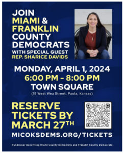 Miami and Franklin Fundraiser flyer featuring Sharice Dazvids